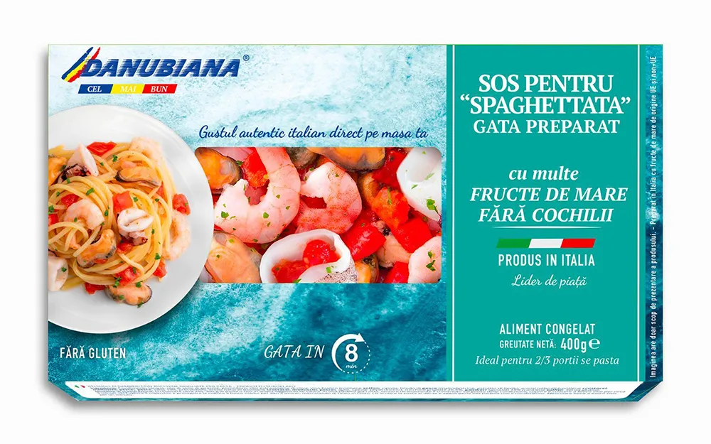 sos spaghetata gata preparat cu multe fructe de mare fara chocilii sos paste
